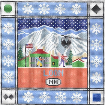 Loon, New Hampshire S136 8.75 x 8.75 13 Mesh Doolittle Stitchery