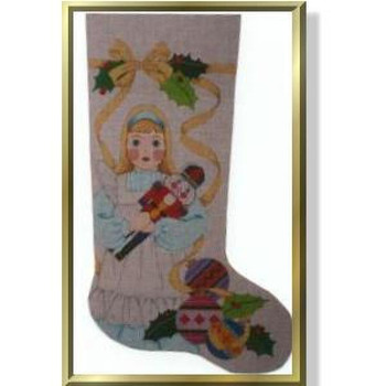 CD913 Clara 23" 18 Mesh Christmas Stocking DESIGNS BY CAROL DUPREE Quail Run Designs