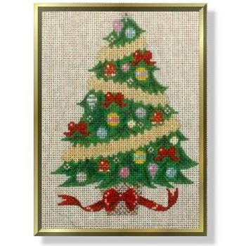 CD978* Decorated Tree, Free Standing	6.5 x 9 18 Mesh With Stitch Guide DESIGNS BY CAROL DUPREE Quail Run Designs