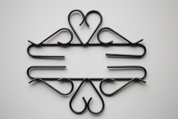 AM35562 Heart Bell Pull Ackfeld Manufacturing; Metal; Charcoal - Powder Coated Silver Vein   Includes two pieces 7.5"