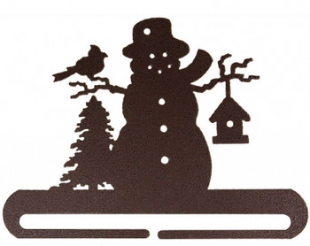 AM27694 Bellpull Ackfeld Manufacturing Frosty Snowman Split Btm Metal; Powder Coated Copper Vein  6"