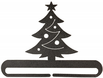 AM26672 Bellpull Ackfeld Manufacturing Christmas Tree Split Btm - Charcoal; Metal; Powder Coated Silver Vein  8"