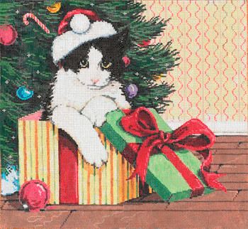 Thumbelina’s gift Cat Gift Tree 11 x 10  18ct   Once In A Blue Moon By Sandra Gilmore 18-1268