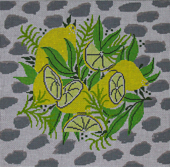 MS166 Lemon and Herbs 16” x 16” 14 Mesh Machelle Somerville   
