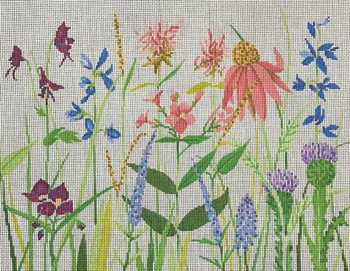 ASIT475 Wild Flowers 11 X 8.5 18 Mesh A Stitch In Time