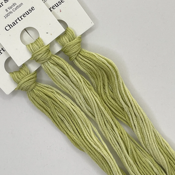 Hand Dyed Thread - Chartreuse Colour and Cotton