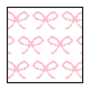 Hello Tess Designs HT127 Pink Bows 5” Square 13 Mesh