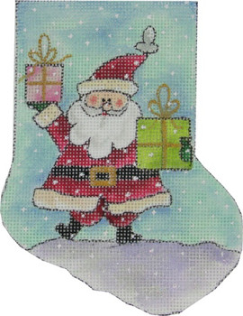 MNS-280 SANTA WITH PRESENTS 4X6 18 Mesh Renaissance Designs