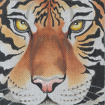 3511 Tiger 6" x  6" 18 Mesh Leigh Designs Up Close & Personal Coaster
