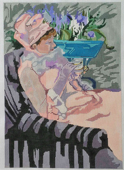  87265 CWD-M168 The Cup of Tea -- Cassatt 12 x 18 18 Mesh Changing Women Designs