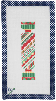 WSC-009 Ribbons Cracker  1.75” wide by 6.75” tall 18 MESH CHRISTMAS ORNAMENT WIPSTITCH Needleworks!