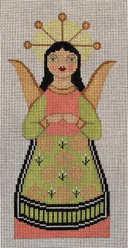 CH-SN4 Santos Nativity - Angel  3.5" x 8"  18 Mesh EyeCandy Needleart