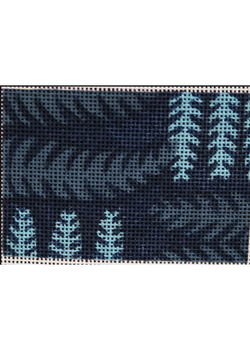 Cases and Inserts IN Blue Leaf Planet Earth Insert 3x2.5" 13 Mesh Oasis Needlepoint