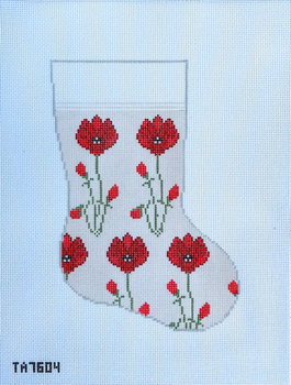 Thorn Alexander (KCN) TA7604 Poppy Wildflower Midsize Stocking   7" X 10" 13 Mesh