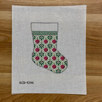 SCT Designs (KCN) KCD1306 Pomegranate Holiday Mini Sock 4 1/4" X 6" 18 Mesh