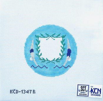 SCT Designs (KCN) KCD1347R Swimming Crest 4 1/2" Round 18 Mesh