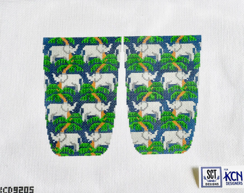 SCT Designs (KCN) KCD9205 Elephants and Palm Trees Women's Loafer Canvas 4" X 5 1/2" 18 Mesh