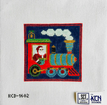 SCT Designs (KCN) KCD1602 Santa Train Square 4 1/2" square 18 Mesh