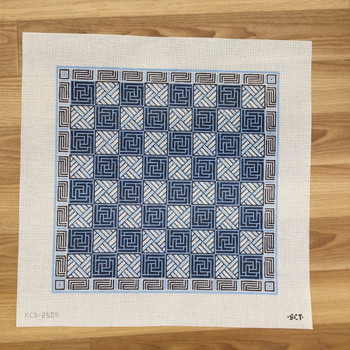 SCT Designs (KCN) KCD2504 Basketweave Game Board (Blue and White) 13 Mesh