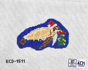 SCT Designs (KCN) KCD1511 Holiday Sea Turtle 5 1/2" X 3 1/2"  13 Mesh 
