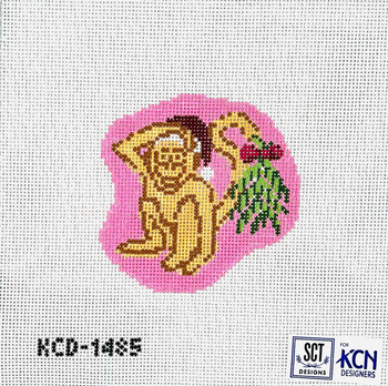 SCT Designs (KCN) KCD1619 Holiday Monkey 4 1/2" X 4 1/4" 13  Mesh 