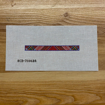 Red Tartan Short Barrette 6 1/4" X 1/2"  18 Mesh SCT Designs (KCN) KCD7806BR