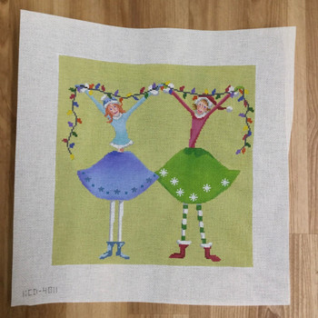 Marianne Ensz KCD4011 Girlfriends Christmas 12" x 12"  13 Mesh