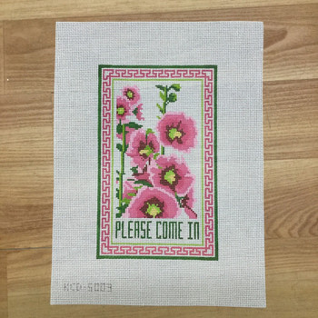 Marianne Ensz KCD5003-13 Pink Flower Please Come In  6" X 9" 13 Mesh