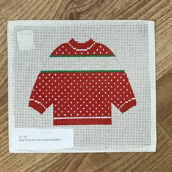 Red Pullover with Personalization 13 mesh STITCH-ITs  SI142