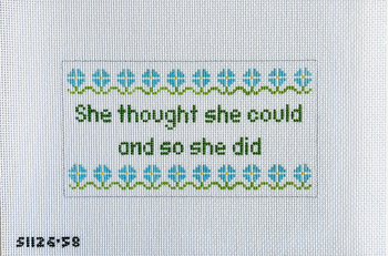 She Thought She Could... 7 1/2" X 4"13 mesh STITCH-ITs SI12658