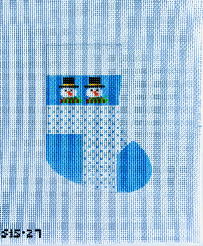 Snowman Mini Stocking 4" X 5 1/2" 13 mesh STITCH-ITs SI527