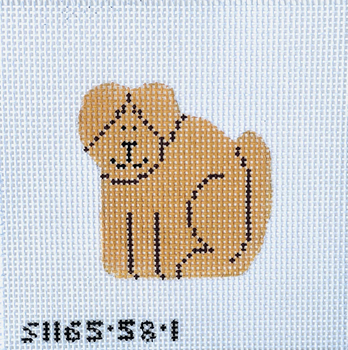 Tan Dog Angel 2 1/4" X 3"  13 mesh STITCH-ITs  SI165581