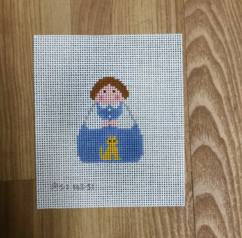 Blue Angel with Cat 2 1/4" X 3" 13 mesh STITCH-ITs SI16551