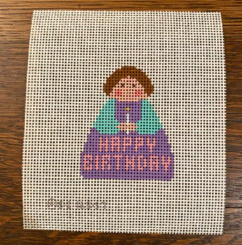 Happy Birthday Angel 2 1/4" X 3" 13 Mesh STITCH-ITs SI16557