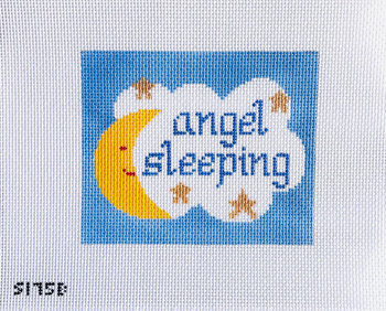 Angel Sleeping Blue 5 1/2" X 4 1/2" 13 Mesh STITCH-ITs SI175D