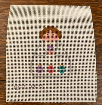 Angel with Ornaments 2 1/4" X 3"  13 Mesh STITCH-ITs SI16532