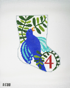 Four Calling Birds 6" long, 4.25" wide, 18 Mesh Bauble Stockings BS38