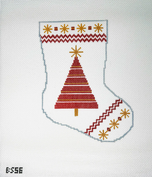 Brightly Shining Tree Stocking  6" long, 4.25" wide, 18 Mesh Bauble Stockings BS56