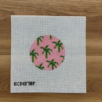 Palm Tree Pink 4" round 13 Mesh Hook & Harbor Co. KCD1278P