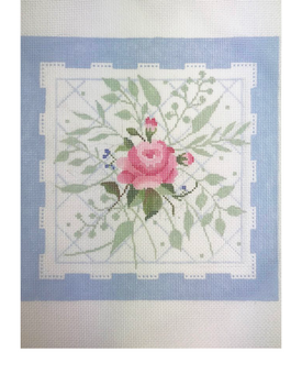 22-228 Maritime Rose 10" square 13 Mesh Blueberry Point