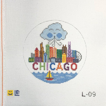 L-09  Chicago Windy City 4.5" Round 18 Mesh  LAUREN BLOCH DESIGNS