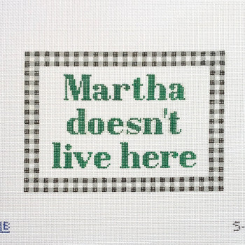 S-11 Martha (Stewart) Doesn't Live Here 7w x 5h 11w x 9h  18 Mesh LAUREN BLOCH DESIGNS