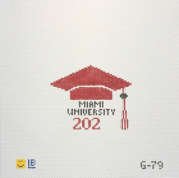G-79 Miami University, OH  4.75"w x 4"h 13 Mesh LAUREN BLOCH DESIGNS