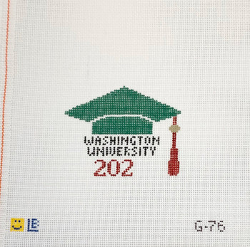 G-76 Washington University (in St. Louis), MO  4.75"w x 4"h 13 Mesh LAUREN BLOCH DESIGNS