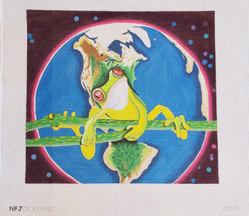 Canvas MS – 2 Tree Frog 16 X 14.5 13 Mesh Designed by Mira Scott  Point2Pointe