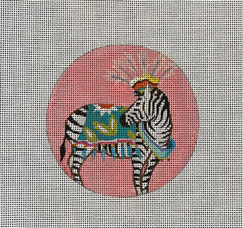 IN542 zebra 4" round 18 Mesh Colors of Praise 