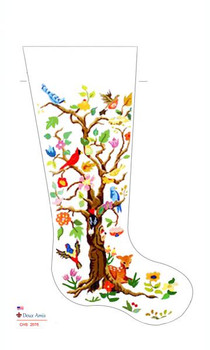 CHS2676 SL2676 Tree Of Life Birds Stocking 18" x 8" 18 Mesh Deux Amis