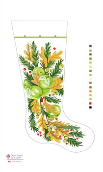 CHS2777 SL2777 Christmas Apples STOCKING 18" x 8" 18 Mesh Deux Amis