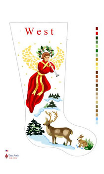 CHS1318 SL1318 Angel Gabriel Stocking 18" x 8" 18 Mesh Deux Amis