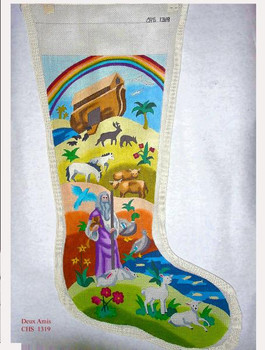 CHS1319 Noah's Ark Stocking 23" x 10" 18 Mesh Deux Amis